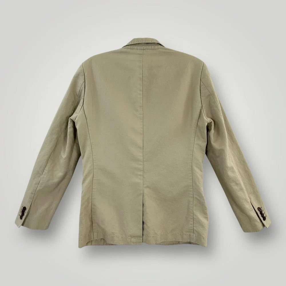 Scotch & Soda The Summer Blazer Mens Size Small Beige Cotton Linen Casual Jacket